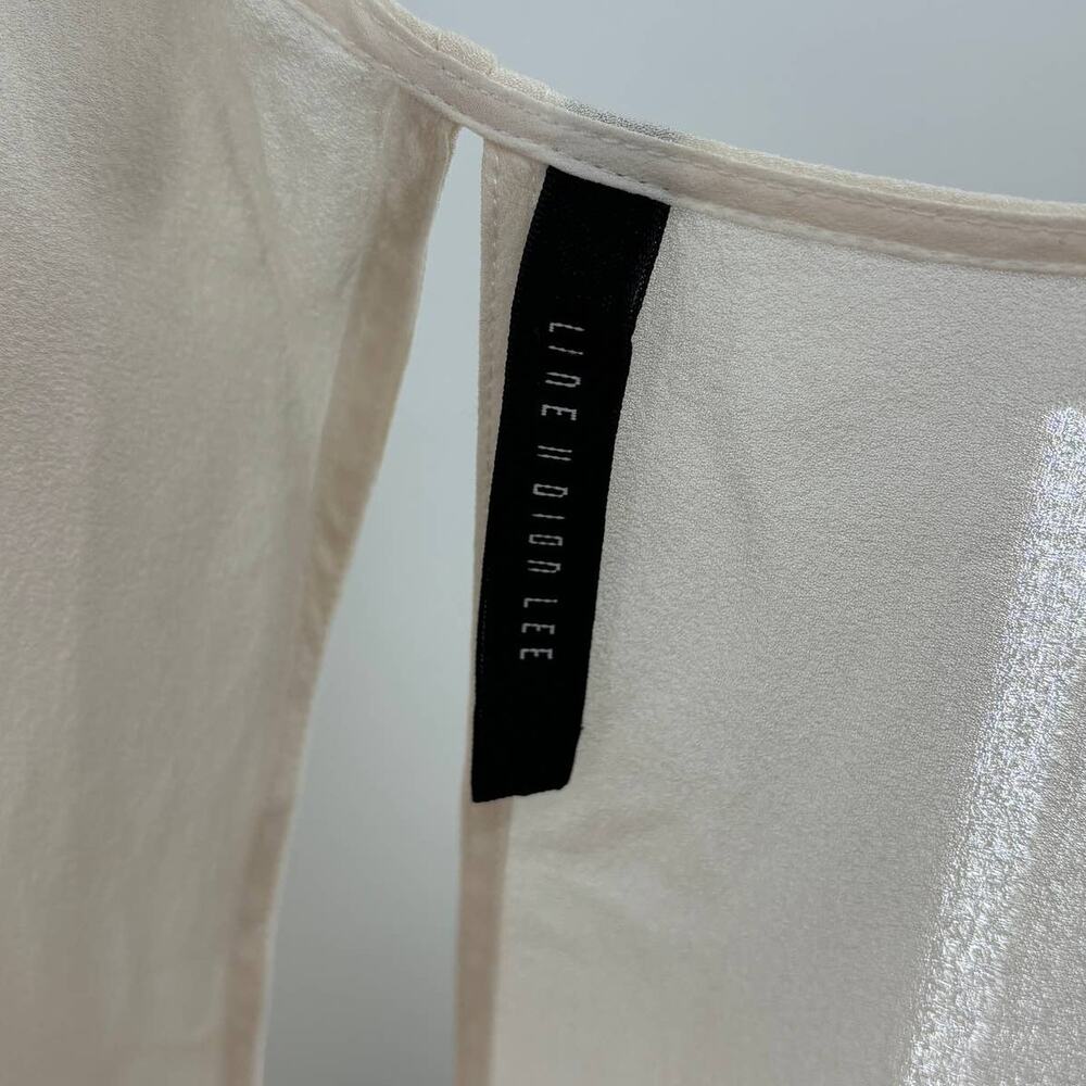 Dion Lee Cream Silk Sleeveless Wrap Dress - Picture 11 of 13